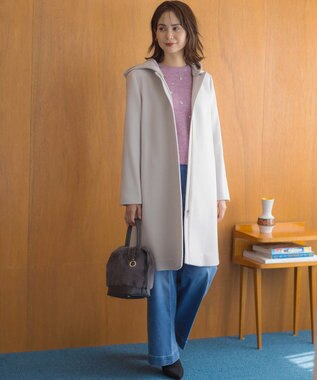 組曲 ワイドストレートデニム パンツ ユーズドブルー系