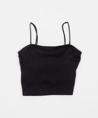 WEGO 【カップ付き】なちゅ盛れ2WAYカップインショートキャミ ブラック