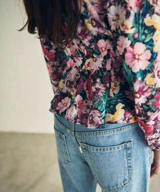 GRACE CONTINENTAL グラデフラワープリントトップ ピンク