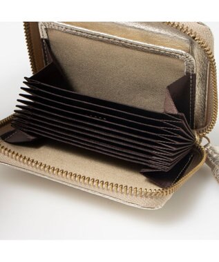 UNBILLION ペルケ perche / カラーコンビジャバラ・カードウォレット ゴールド