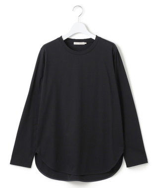 ICB L 【マシンウォッシャブル可】シンプルジャージー ロングスリーブTシャツ ブラック系
