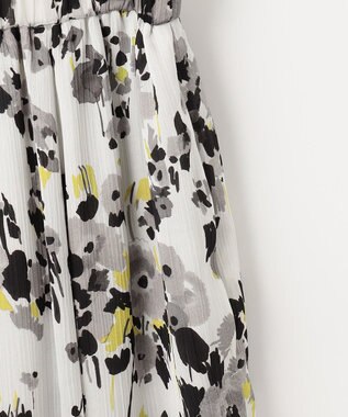 自由区 【XSサイズ～/洗える】ERICA楊柳プリント ギャザースカート ブラック系5