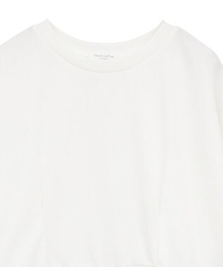 Green Parks 裾タックミニ裏毛シャツドッキングチュニック Ivory