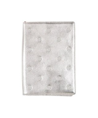 UNBILLION ペルケ perche / ドット刺繍B6手帳カバー シルバー