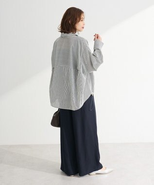 Green Parks 共ベルト付きツイルカラーパンツ Dark Navy