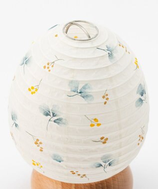 ちょうちん堂 【あかり道】〈手書絵付〉ユーカリモモザ ちょうちん ライト ホワイト