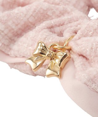 Maison de FLEUR ツイードリボンシュシュ Pink