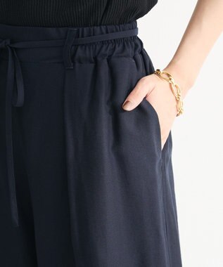 Green Parks 共ベルト付きツイルカラーパンツ Dark Navy