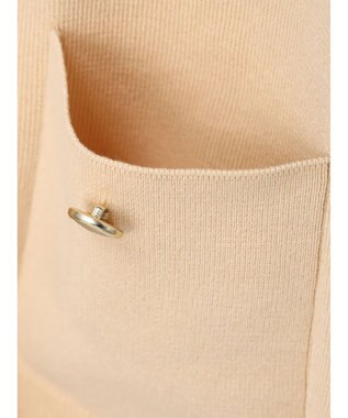 earth music&ecology 金ボタンニットベスト Beige