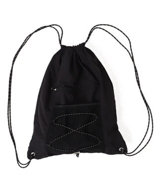 WEGO 【ユニセックス着用ITEM】コードデザインナップサック ブラック