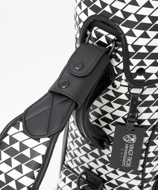 23区GOLF 【UNISEX】フラッグ総柄キャディバッグ　他と被らないデザイン ブラック系5