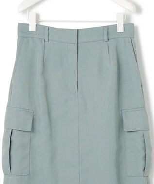 ICB 【洗える】ヘビーナイロンツイル スカート ティールグレー系