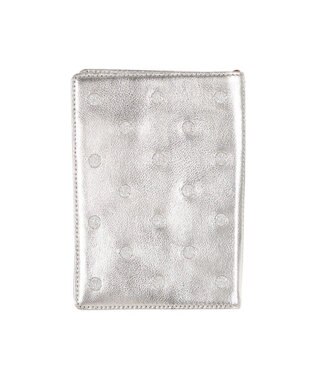 UNBILLION ペルケ perche / ドット刺繍B6手帳カバー シルバー