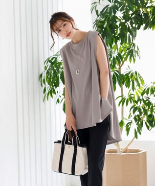 Tiaclasse 【洗える】カットツイルセットアップ（2点セット） ベージュ