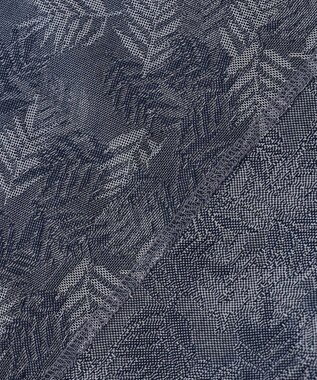 JOSEPH ABBOUD 【吸水速乾】リーフ柄ジャガード 半袖 ポロシャツ ダルブルー系