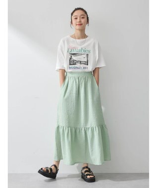 earth music&ecology ドットドビーフレアスカート Mint