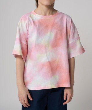 OP／FILA 【RUSTY】ニコちゃん×タイダイ柄半袖Tシャツ ピンク
