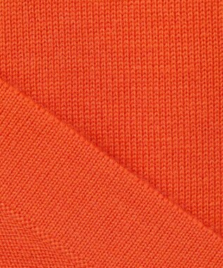 PW CIRCULUS 【WOMEN】【洗える】ベアフェイスモチーフ クルーネック ニット オレンジ系