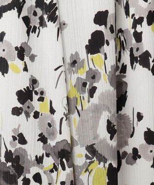 自由区 【XSサイズ～/洗える】ERICA楊柳プリント ギャザースカート ブラック系5