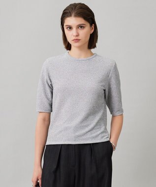 【洗える】シャイニーラメジャガード カットソー