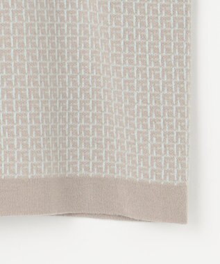 自由区 【WEB限定カラーあり・洗える】リバーシブルニット セットアップ(プルオーバー×フレアスカート) グレージュ×アクア