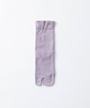 TRICOTE ベロアラメタビソックス 21L.PURPLE