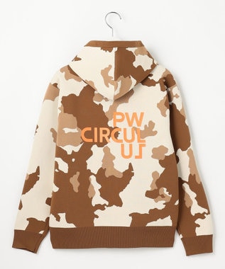 WOMEN】ピント柄 ジップアップニットフーディ / PW CIRCULUS