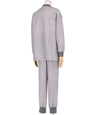 ワコール／睡眠科学 メンズ パジャマ 長袖 長ズボン 綿混(本体) あったか YGW473 睡眠科学／ワコール チャコールグレー