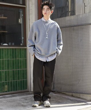 WEGO 【ウエストゴム/SMLサイズ展開/ユニセックス着用ITEM】チノイージーストレートパンツ ブラック