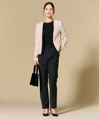 BEIGE， BROIS / コットンストレッチシャツテールTシャツ Black