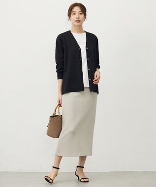 J.PRESS LADIES L Vis/Peスパーク ニット カーディガン ダークブラウン系