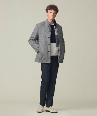 J.PRESS MEN ショートカーコート スタンドカラーブルゾン グレー系3