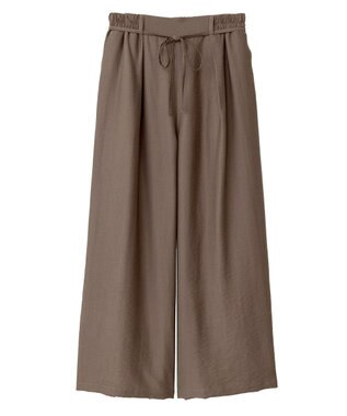 Green Parks 共ベルト付きツイルカラーパンツ Brown