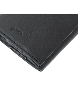genten ミネルヴァ2 内ボックス型二つ折り財布 クロ