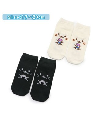 Mother garden しろたん 靴下 2足セット 〈顔ぼんミルク柄 顔ぼんおにぎり柄〉 13cm~16ｃｍ 17cm~20ｃｍ 21cm~24ｃｍ マルチカラー