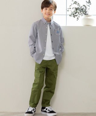 J.PRESS KIDS 【110-130cm】コットンツイル カーゴパンツ カーキ系