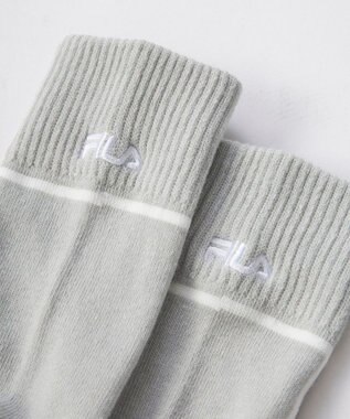 FILA GOLF／marie claire 【FILA GOLF】ライン入りクルーソックス ライトグレー