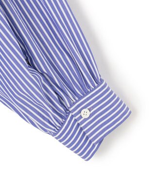 23区 L 【洗える】CANCLINI ティアードフリル ブラウス ブルーストライプ