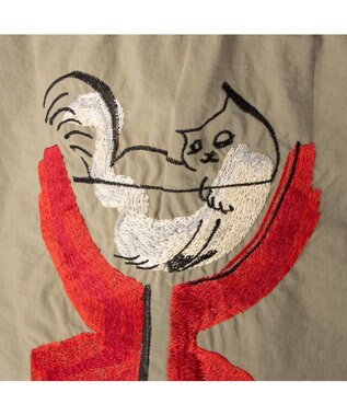 UNBILLION カシュカシュ cachecache / naabコラボ刺繍キャットトート GY