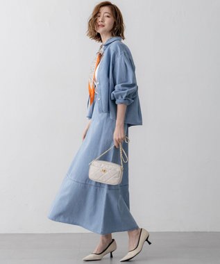 23区 ファスナー キルティング ショルダーバッグ ベージュ系