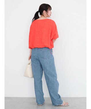 Green Parks ドロスト表面感プルオーバー Orange