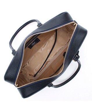 A.D.M.J. 【牛革】アノニマス/A4サイズ対応クリスタルビー付ボストン34cm ネイビー