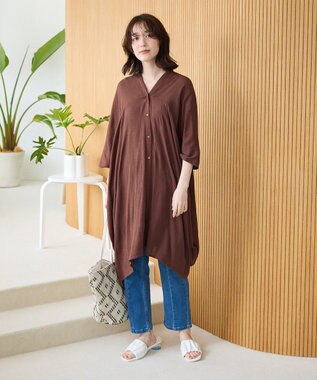 Green Parks Ｉ　レーヨンクレープチュニック Yellow