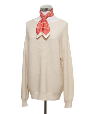 MOONBAT 【シルク100%】FURLA (フルラ) ダイアゴナルチェック 格子柄 シルクプリントスカーフ 58cm×58cm UV対策 手洗い可能 オレンジ