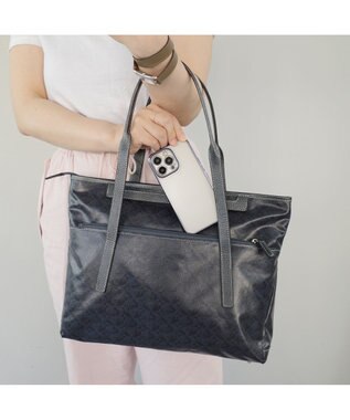 PELLE BORSA サイズチェンジトートバッグ  Alive アライブ 4442 ネイビー