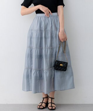 組曲 L 【先行予約】クラウドローン スカート ブルーグレー系