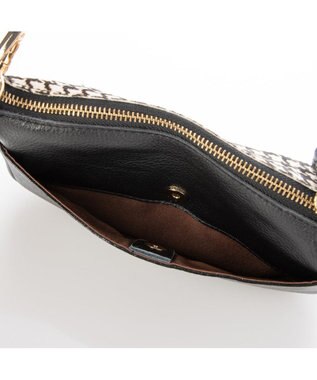 UNBILLION ペルケ perche / 2WAYラインテープショルダーバッグ チェックブラック