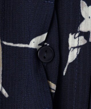 ANY SIS シアーパターン ワンピース ネイビー花柄