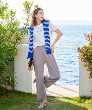 Tiaclasse 【洗える】カットツイルセットアップ（2点セット） ベージュ