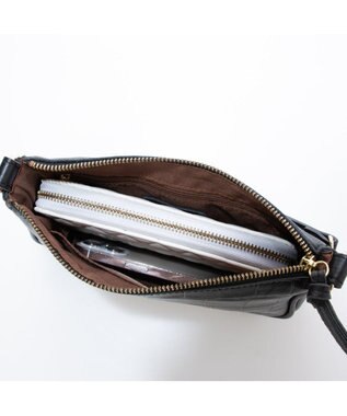 UNBILLION ペルケ perche / 2WAYラインテープショルダーバッグ チェックブラック